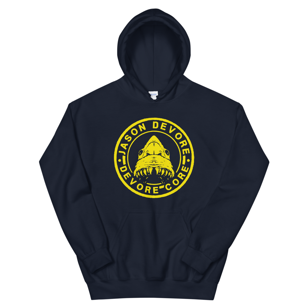 Jason DeVore - DeVore Core Yellow Shark Logo Unisex Hoodie