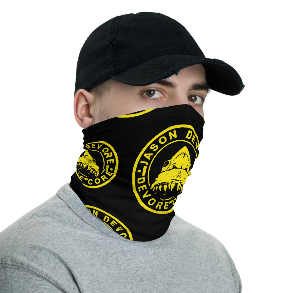 Jason DeVore - DeVore Core Yellow Shark Logo Neck gaiter
