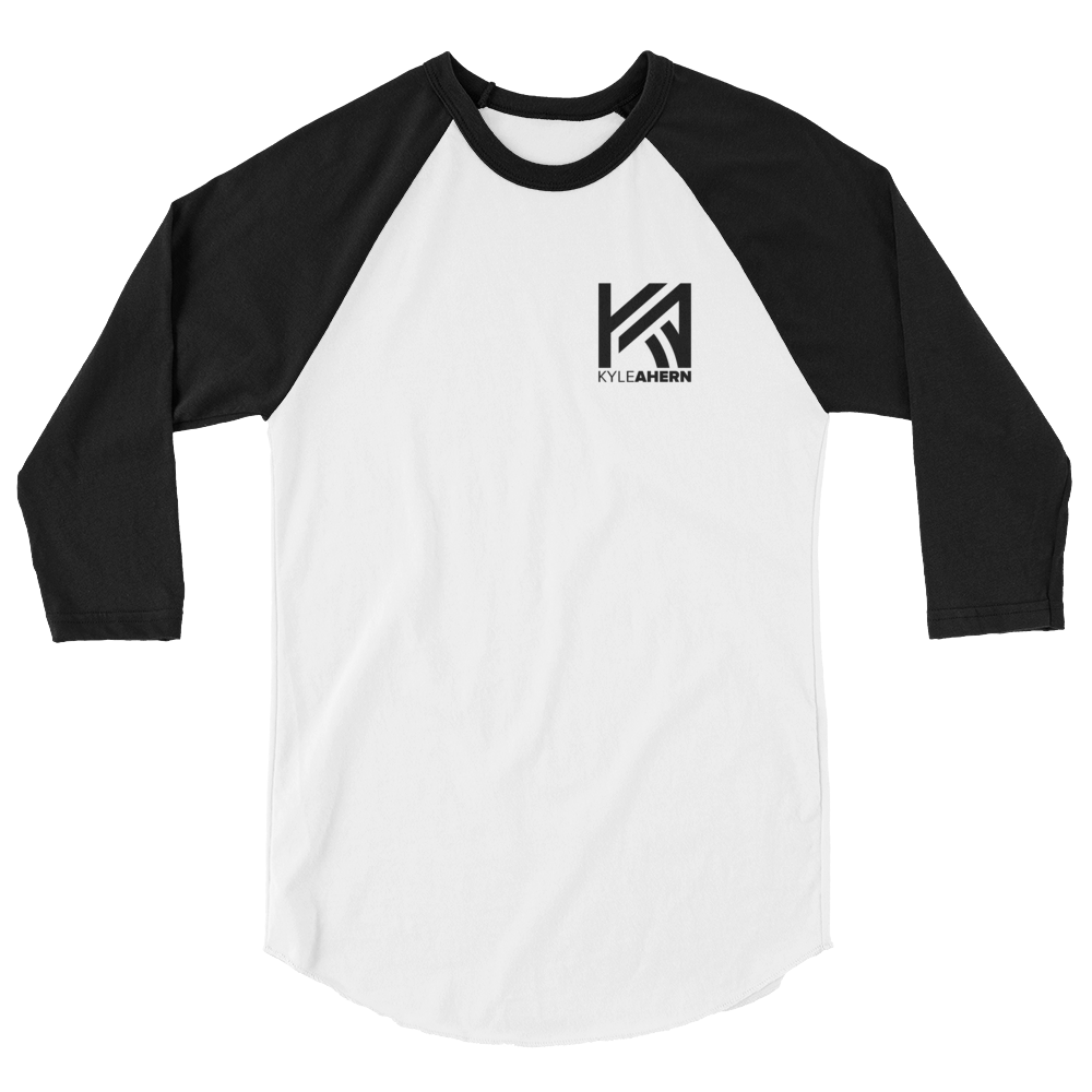 Kyle Ahern - Black Logo 3/4 sleeve raglan shirt