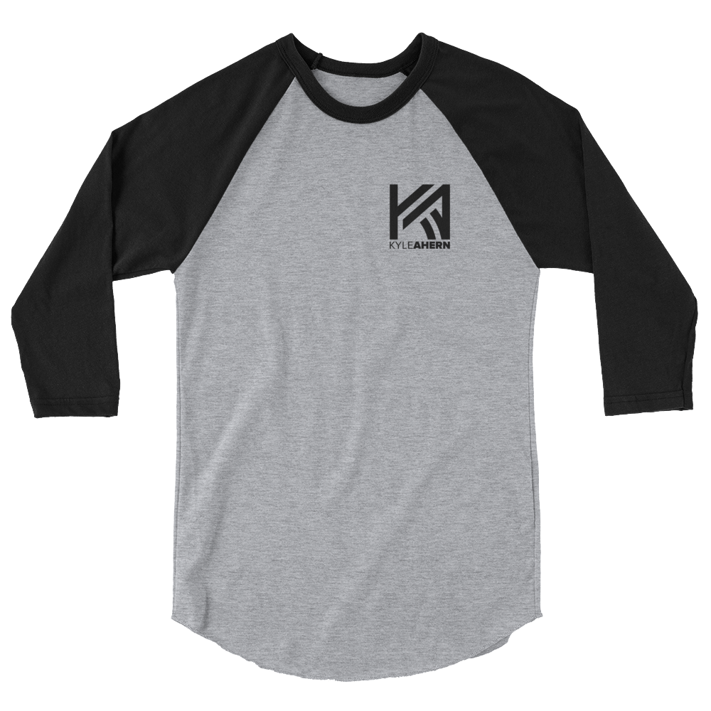 Kyle Ahern - Black Logo 3/4 sleeve raglan shirt