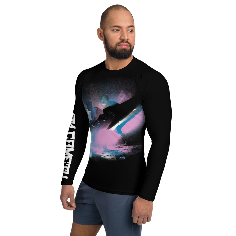The Expendables - Surfman Cometh All Black Men's Rash Guard