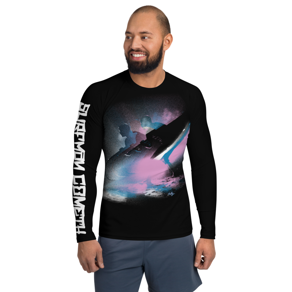 The Expendables - Surfman Cometh All Black Men's Rash Guard