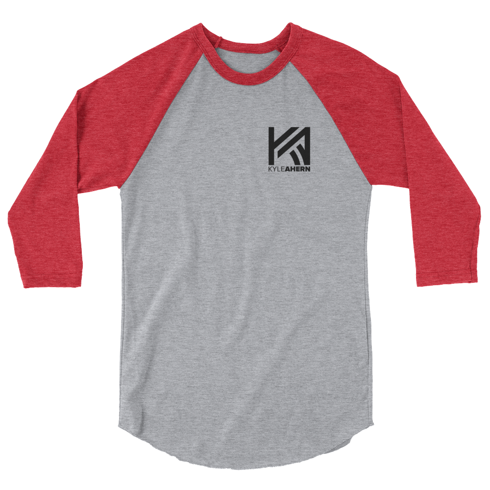 Kyle Ahern - Black Logo 3/4 sleeve raglan shirt