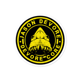 Jason DeVore - DeVore Core Yellow Shark Logo Bubble-free stickers