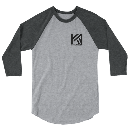 Kyle Ahern - Black Logo 3/4 sleeve raglan shirt